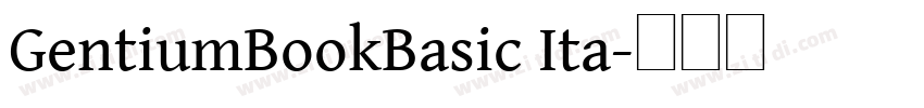 GentiumBookBasic Ita字体转换